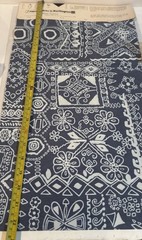 Vintage Klopman Mills Burlington Fabric Samples Trigger Retro 1969 Blue 3 Pieces