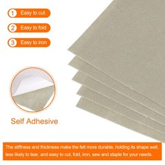 Adhesive Felt Fabric Felt Sheets 30cmx20cm Khaki 15 Pcs
