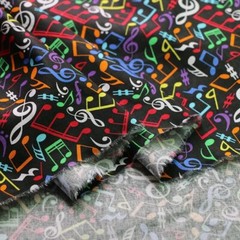 Cotton Fabric 43” Wide By Yards Music Print Cotton Craft Diy Zakka Material