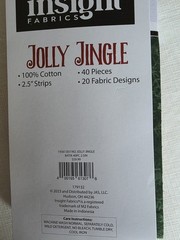 INSIGHT JOLLY JINGLE JELLY ROLL 2.5 X 42 FABRIC STRIP 100% COTTON FABRIC
