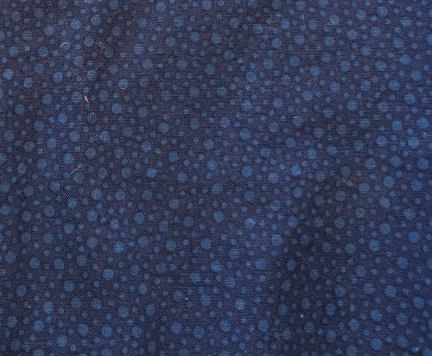 Quilting Fabric Navy Blue Bubble Dot Cotton Remnant 12×120” Runner New