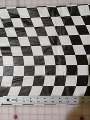 Wavy Racing Check 1.5″ Springs Foam-Backed Vinyl Fabric 35″ x 28″ Remnant