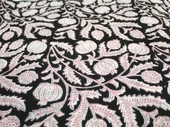 Indian New Black & White Dressmaking Cotton Fabric Floral Curtains Fabric 7 Yard