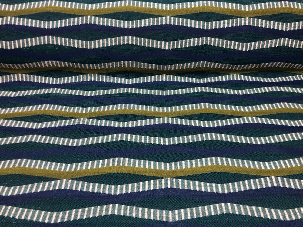 Evening Tide Marine Mid Century Modern Wave Fabric