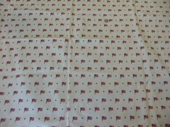 Lot of Patriotic Red White Blue Fabric Pieces Flag Words & Valance