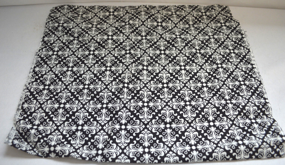 Black and White Fabric Piece 41 1/2 x13