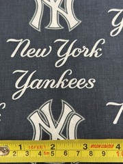 New York Yankees MLB Logo Print ~ Cotton Quilt Fabric ~ 36” x 56” Wide Fabric