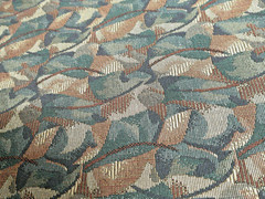 Vintage Tapestry 80’s – 90’s Abstract Woodland Colors Earthy 2.75 Yds Greens