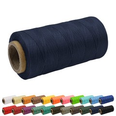 JeogYong 1mm Waxed Thread, 284 Yards 150D Flat Leather Sewing Dark Blue