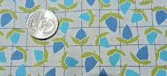 100% Cotton Andover – Shades of Bluish Green Flowers On White – By the Yard