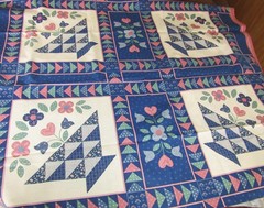 Vintage Springs Industries Fabric I Love Country 8 Lg Squares Pattern 6594