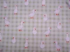 9″x21″ Gingham Ducks Cotton Calico Fabric