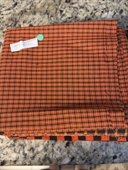 Orange And Black Fabric Plaids And Lines 8 Different Pieces