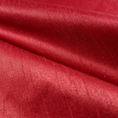 CHRISTMAS RED FAUX SILK DUPIONI FABRIC 58″ BY THE YARD DRESS DRAPERY DECOR