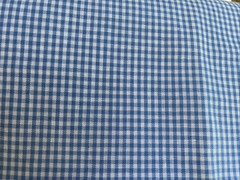 Blue & White Gingham Small Check Fabric 1 5/8 Yards Quilting Fabric