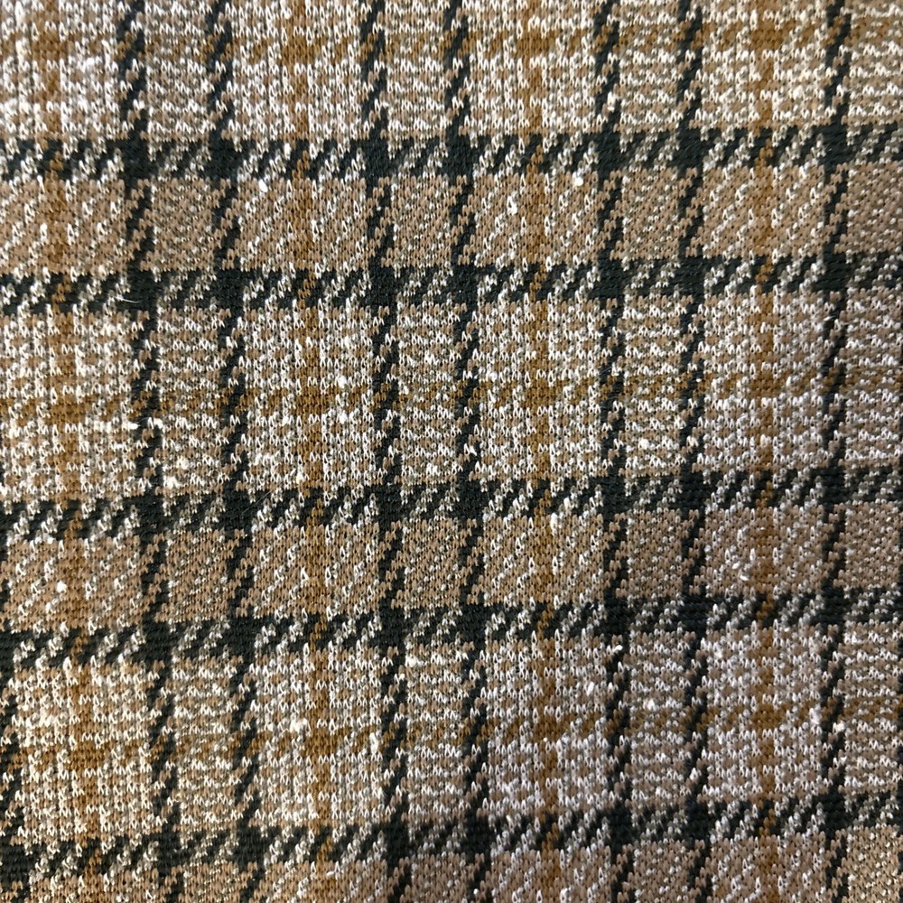 Polyester Fabric 64” Wide/3.5 Yds Cream Gold And Black Pattern