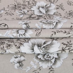 Linen Floral Fabric 5 Yards 62 Inch Width Upholstery Sewing Fabric