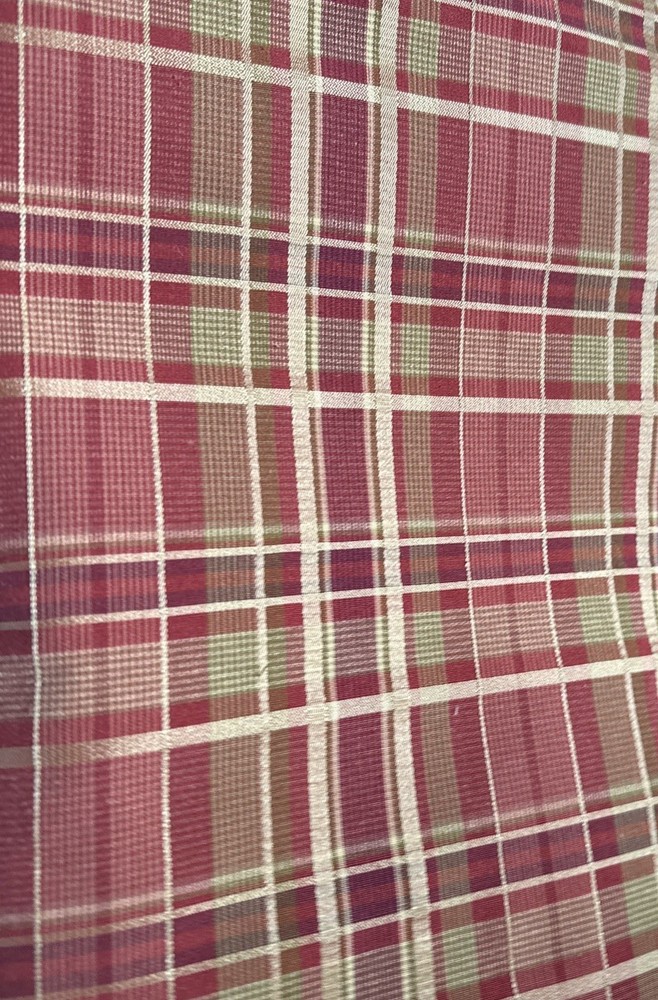 Covington Burgess Plaid Woven Upholstery Fabric In 137 – Antique Red, 3.5 Yards