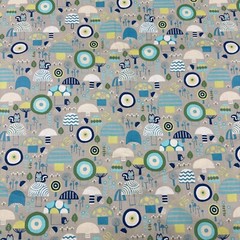 18″ x 21″ Fat Quarter FQ Cotton + Steel Mori No Tomodachi Cotton Fabric Hitomi