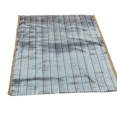Striped Raised Chenille Velvet Blue Brown Upholstery Fabric 55×62