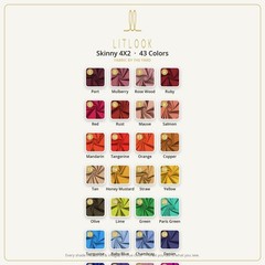 Skinny 4X2 Rib Knit Fabric by the Yard — 4-Way Stretch, 52/54″