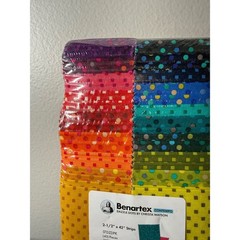 Benartex Dazzle Dots by Christa Watson Jelly Roll 40 Strips 2.5×42 Cotton Fabric