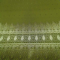 Thai Silk Fabric Famous Designer Thai Pattern Green Inspired, wear to make merit