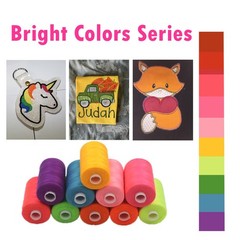 Simthread All Purpose Sewing Thread, 10 Spool Assorted rainbow color series