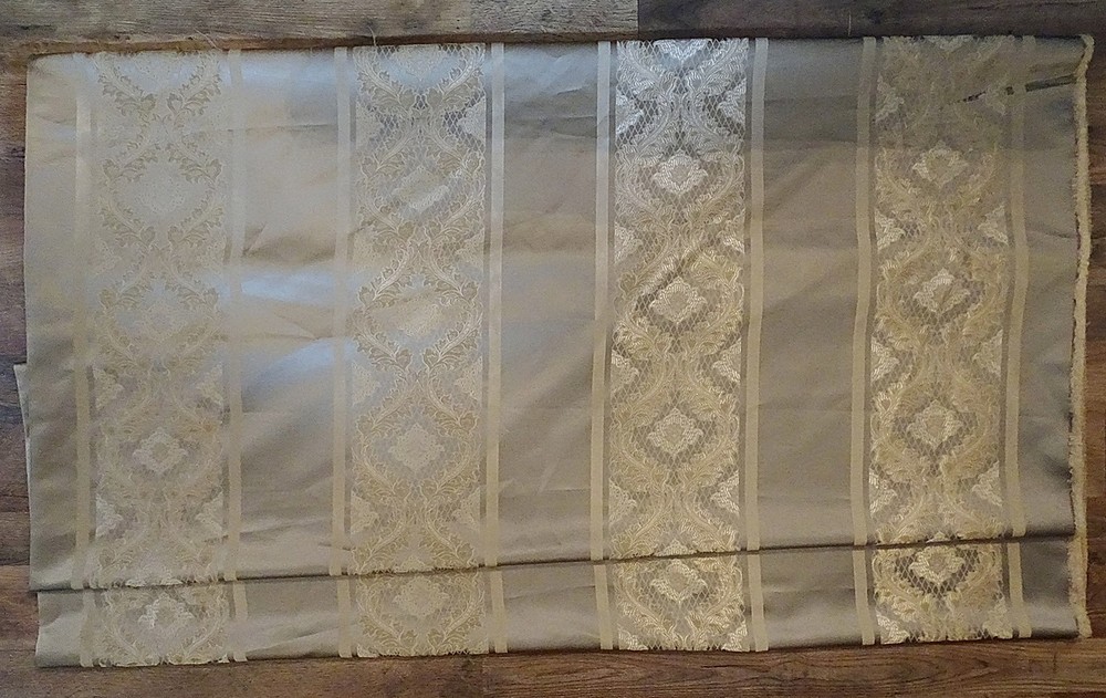 Damask Jacquard Champagne, Gold Brocade Chair, Upholstery Fabric 112”L x 116″W