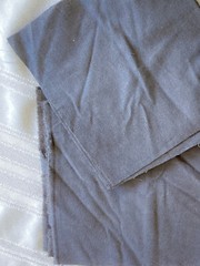 Vintage Fabric Fleece Remnants Dark Gray & Royal Blue Super Soft On Both Sides
