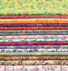 2.5 inch Fleur De Lis Jelly Roll 100% cotton fabric quilting 17 strips –