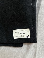 New Pendleton Wool Genuine Fabric Black One Yard