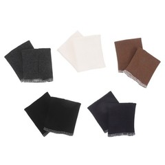 5 Pairs Pure Cotton Threaded Edge Fabric Knitted Cuffs for Sleeves Elastic