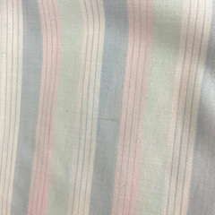 Vintage Pastel Striped Cotton Fabric 80″ x 44.5” Imperfect