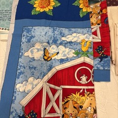 Vintage Fabric Bundle Lot Quilt Upholstery Panel Kids Holidays Silk Mixed 10 lbs