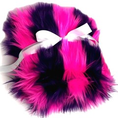 Bianna Cheshire Pink Purple Faux Fur Fabric – 12×12 inches,