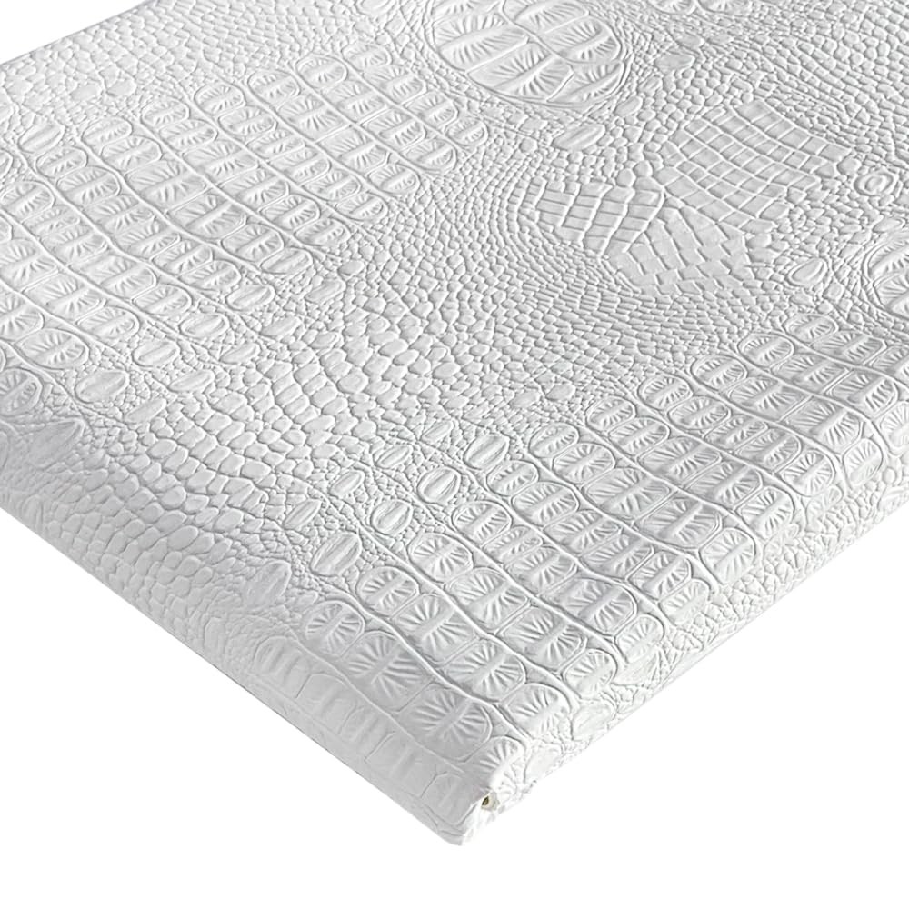 Crocodile Pattern Faux Leather Fabric 36″x54″ Marine Vinyl Soft Alligator Ski…