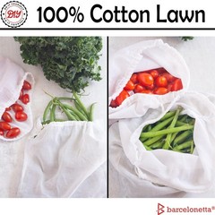 White 100% Cotton Lawn Lining Fabric 58 Inch Wide x 2 Yards Thin Sewing Cloth