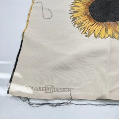 square by design upholstery fabric panel yellow sunflower usa woven 26×26