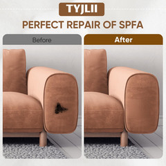 Beige Suede Couch Repair Kit – 6 Self-Adhesive Microfiber Patches for Upholstery