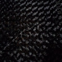 Scrap Fabric Polyester? Solid Shiny Black Fuzzy Hills 23 x 52″ Single Piece Only