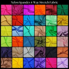 Premium Shiny Milliskin Nylon Spandex Fabric – 4-Way Stretch | By The Yard