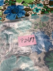Dupont Upholstery Fabric Floral Print 1/2 yard x 46″ Blue/Green Vtg