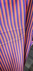 Vintage Hippy 60s Striped Orange Purple (Blue) Yellow Polyester Fabric 41″ x 66″