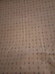 Geometric Design Beige Red Cotton Polyester Blend Fabric 96″ X 42″