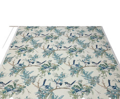 COVINGTON EMILIA MEDITERRANEAN BLUE BIRD FLORAL MULTIPURPOSE FABRIC BY YARD 54″W