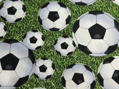 FIFA World Cup Soccer Balls ~Studio E ~ 100% Cotton Fabric ~ 18”x 44” NEW