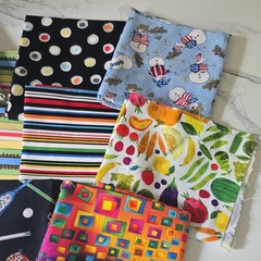 DESTASH Fat Quarters Multi Color Kids Cotton Fabric Mixed Lot