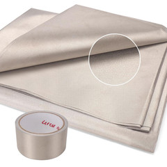 Faraday Fabric，(43″ W × 108″ L Fabric + 300″ L Tape)，Faraday Fabric EMP Proof Mi