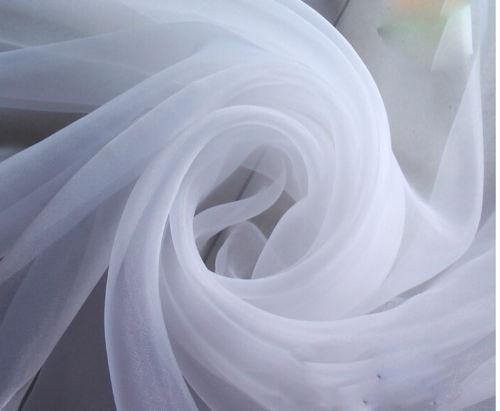 White Sheer Chiffon Fabric Draping Panels Masking Weddings Events 5 Yards